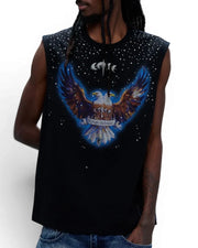【The Boy Has No Patience】DOUBLE-HEADED EAGLE RHINESTONE VEST