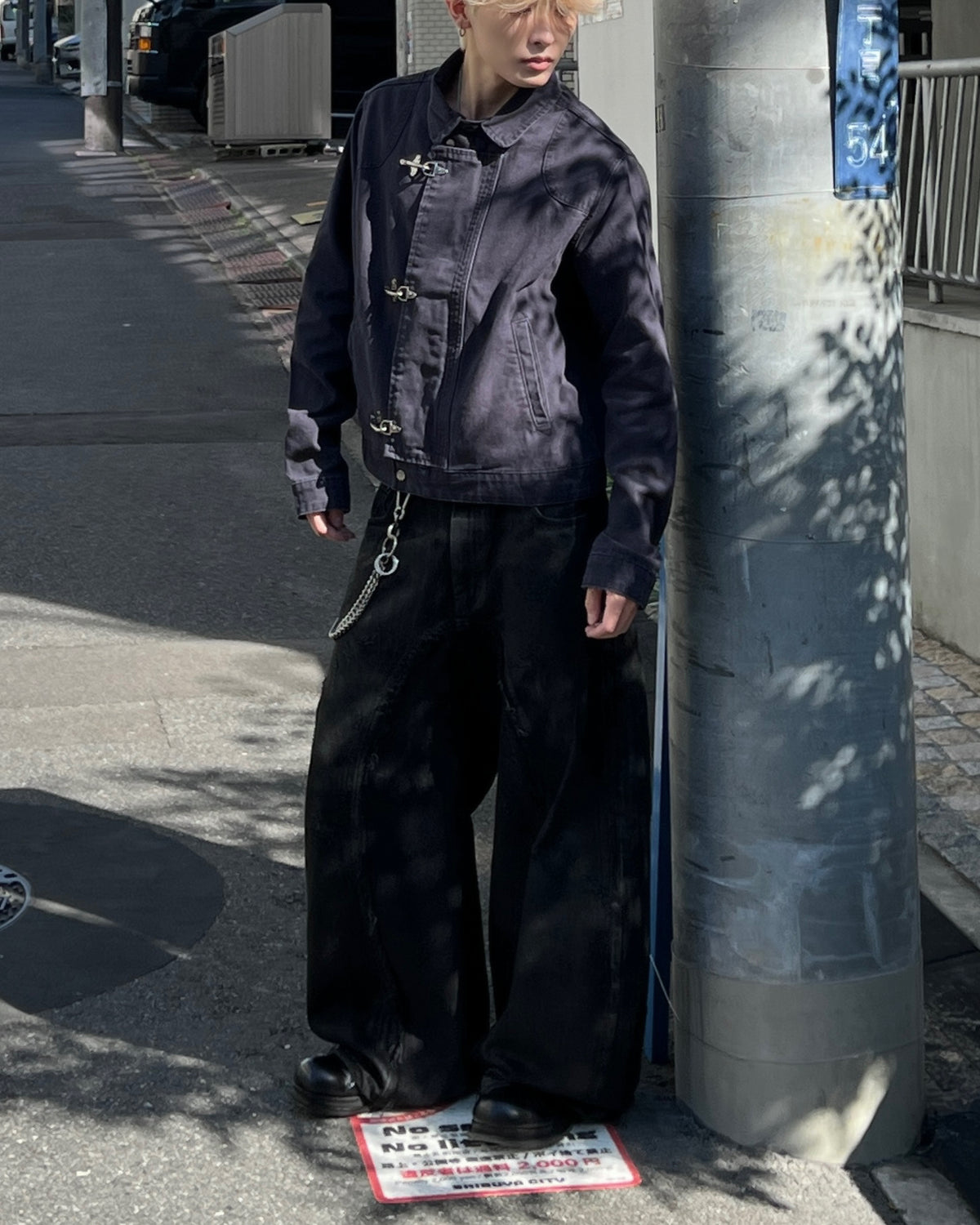 大阪店WEB限定受注制【Chikashitsu +】design hook cropped jacket (3color)
