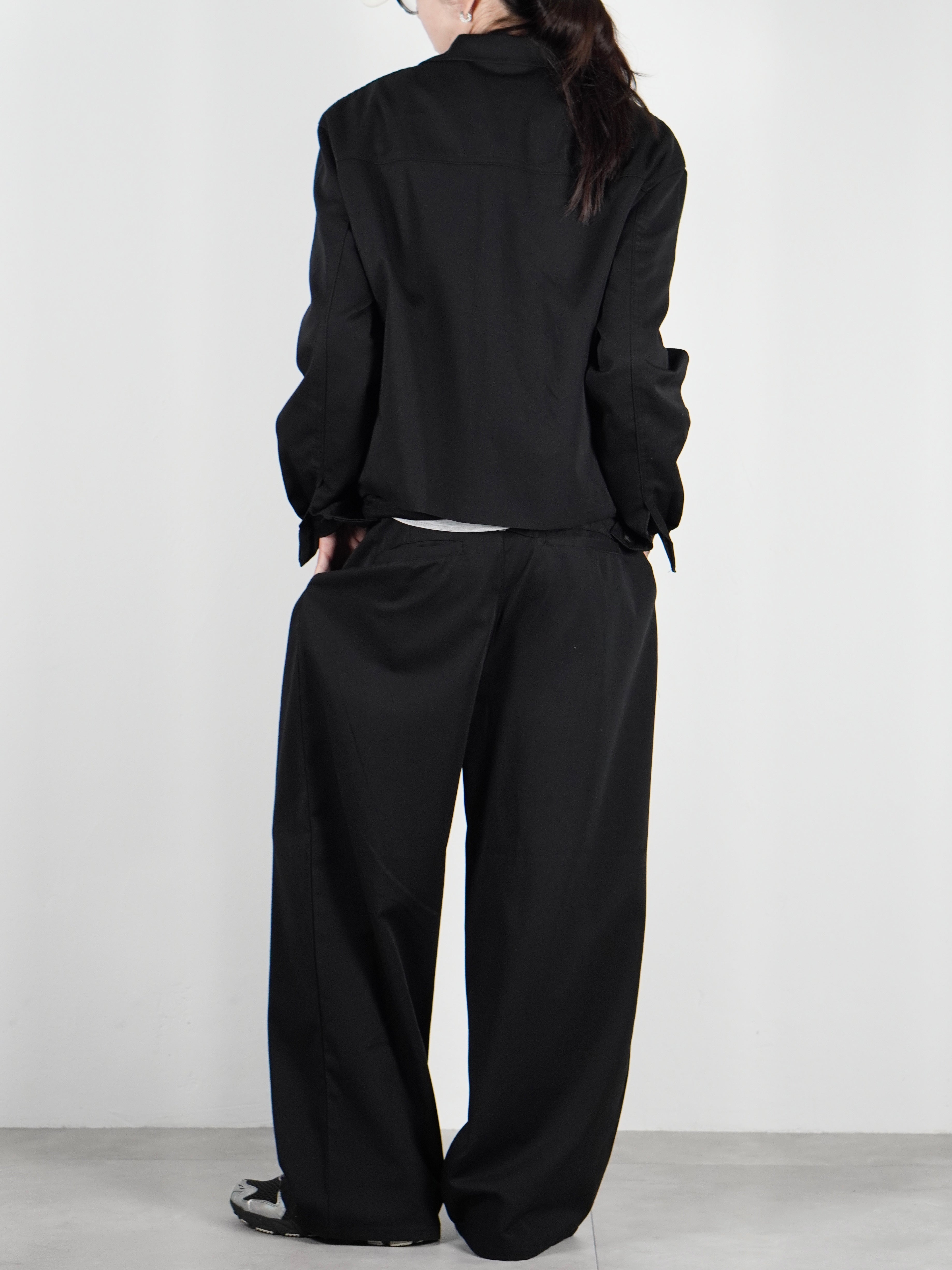 受注制【Chikashitsu +】cropped button jacket