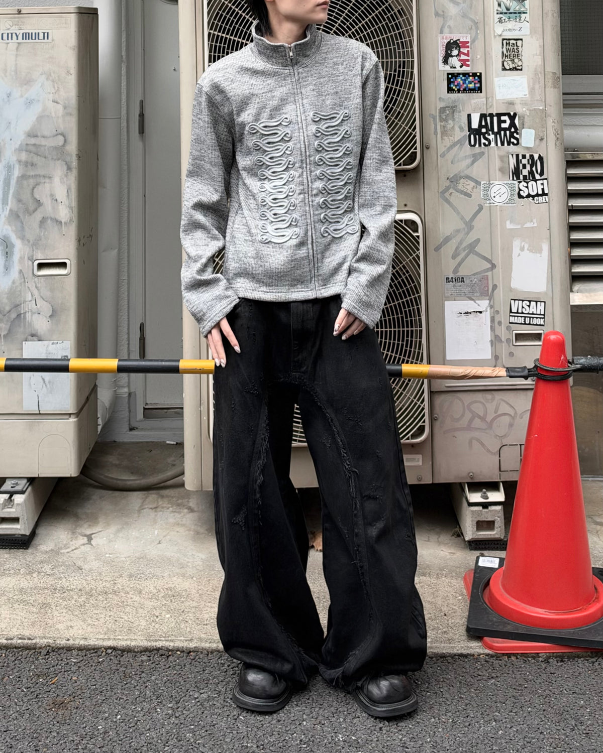 大阪店WEB限定受注制【Chikashitsu +】napoleon details zip-up (2color)