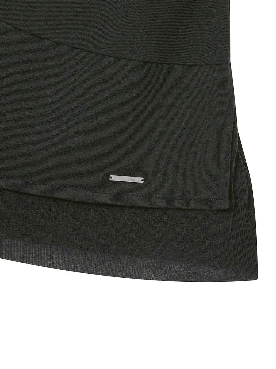 【Miseki seoul】Unbalanced sheer layered sleeveless