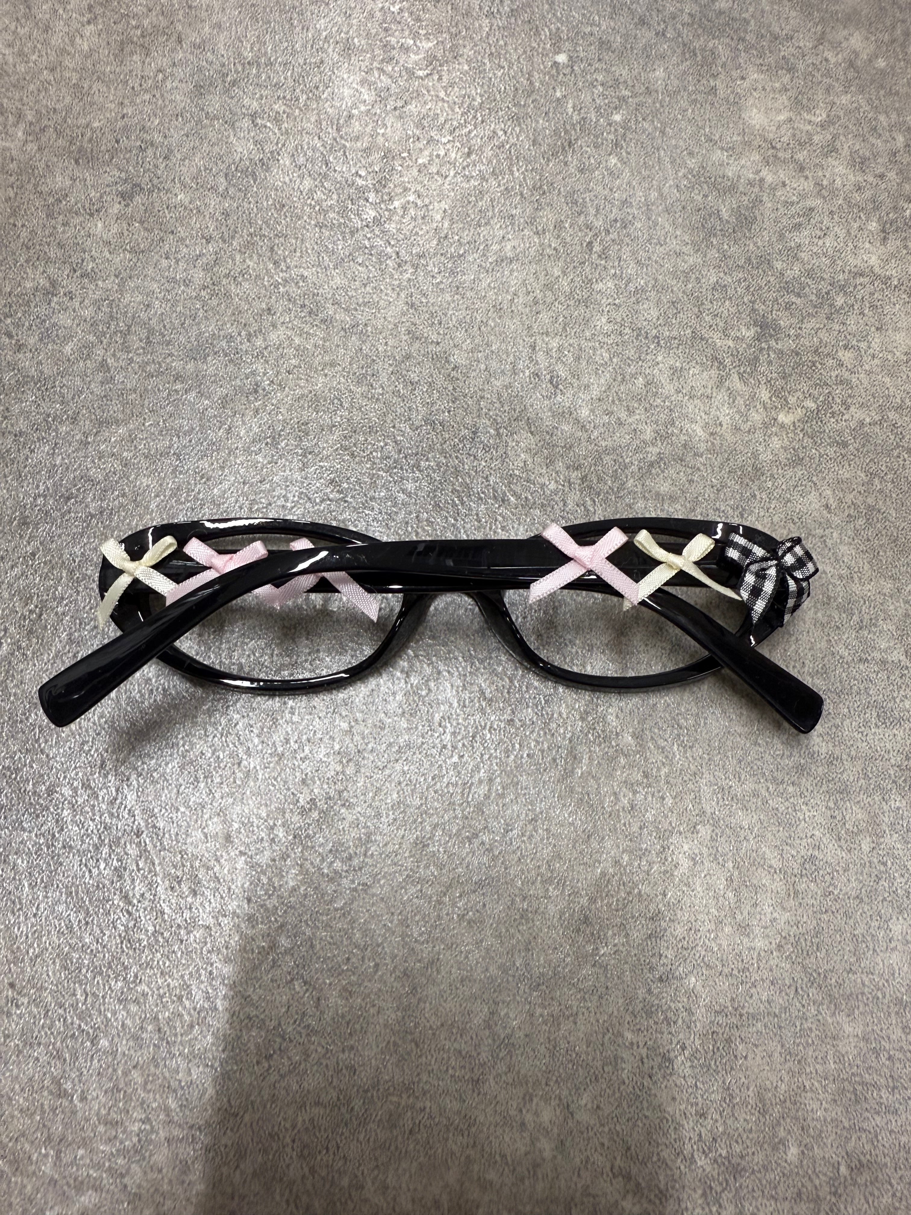 【Nerd out XU】ribbon design oval glasses