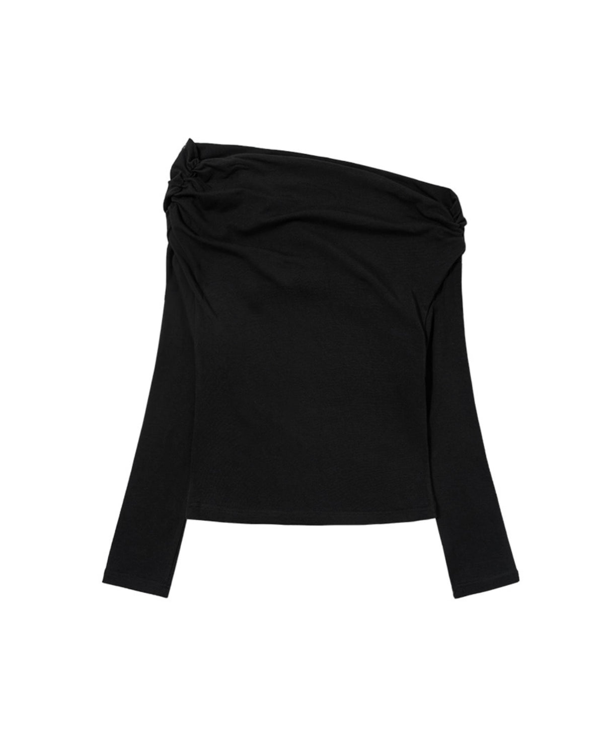 【FANCY CLUB】EYELET COWL ONE-SHOULDER TOP