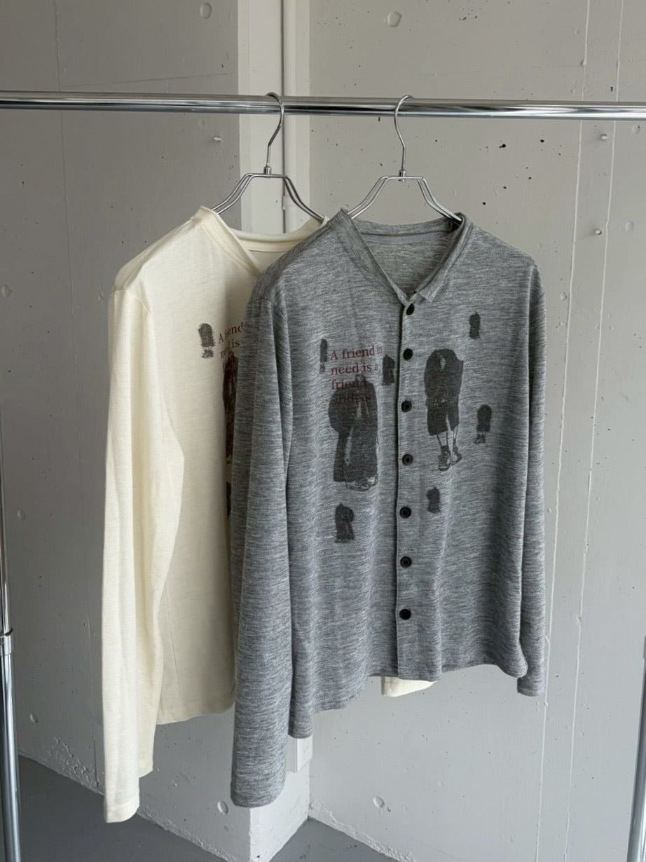 国際配送【LUV CODE】stand collar shirt (2color)
