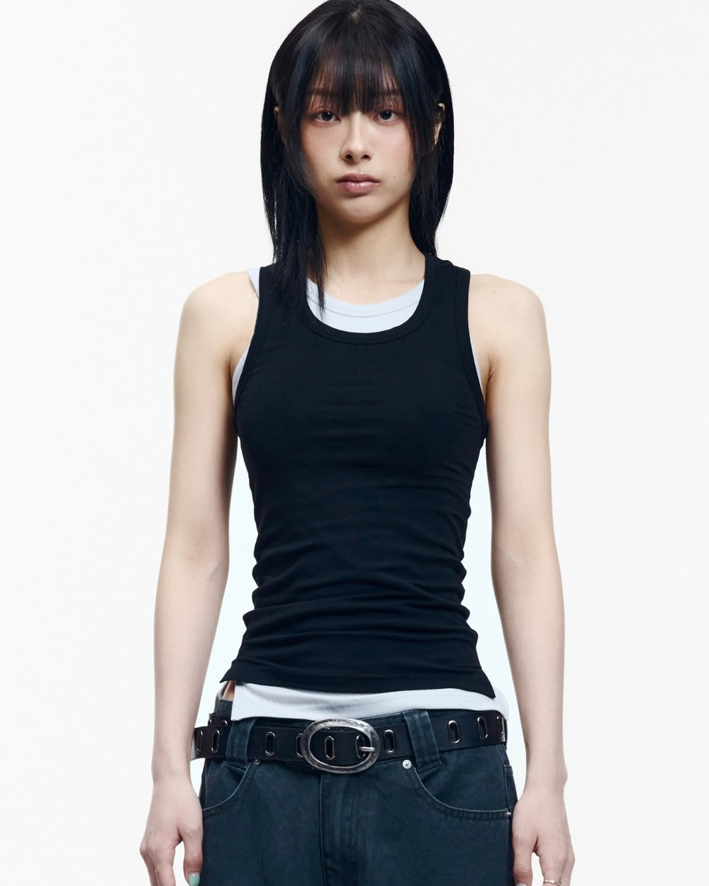 【AAKAM】2-Piece Layered Sleeveless