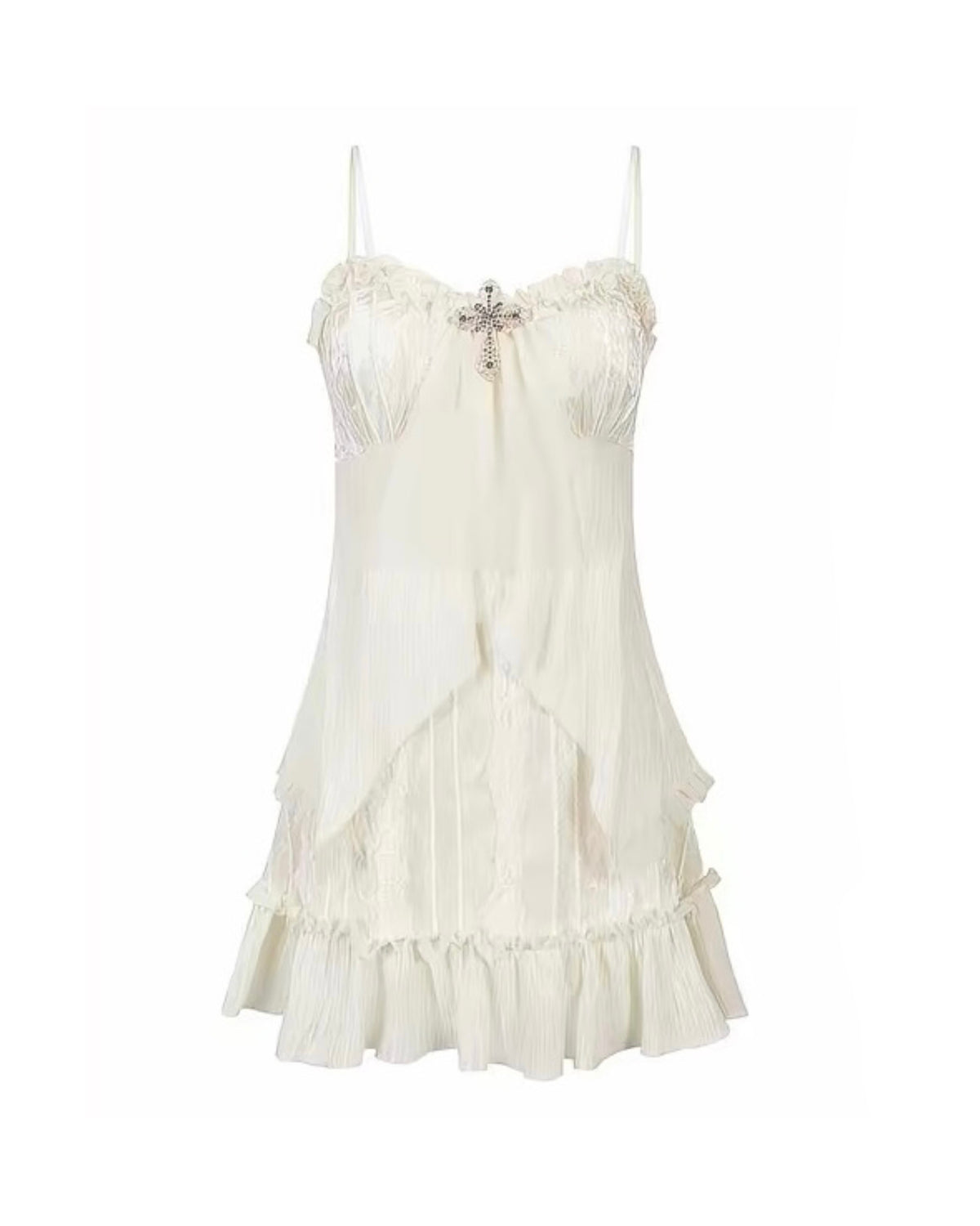 【Cest Nous】Velvet Bow Slip 
Dress
