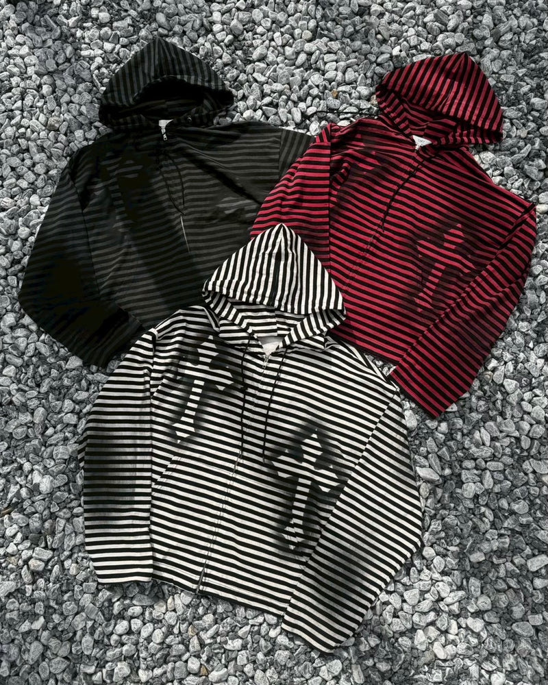 【Never mind the XU】spray cross zip up hoodie (3color)