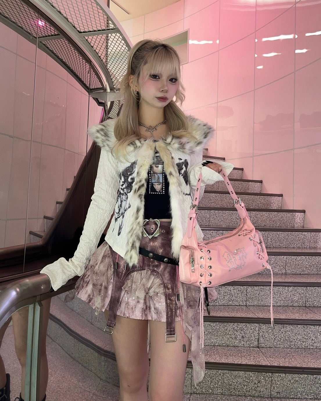 国際配送【BABY09】sequins garter belt skirt