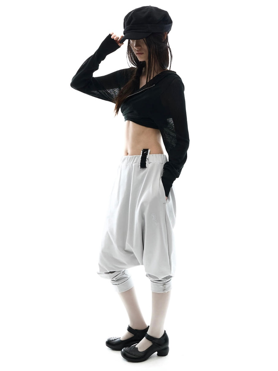 【OJOS】Detach Panel Knit Hoodie