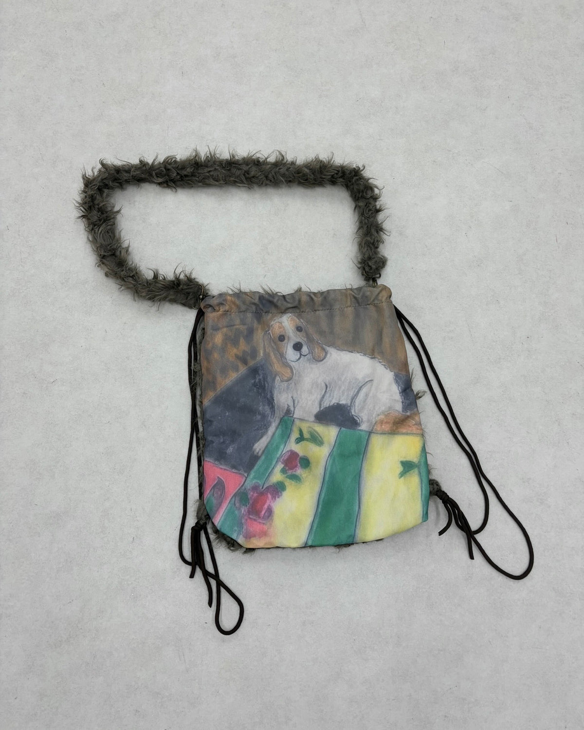 9/18 20:00 発売
国際配送【Nerd out XU】Reversible Drawstring dog Shoulder Bag