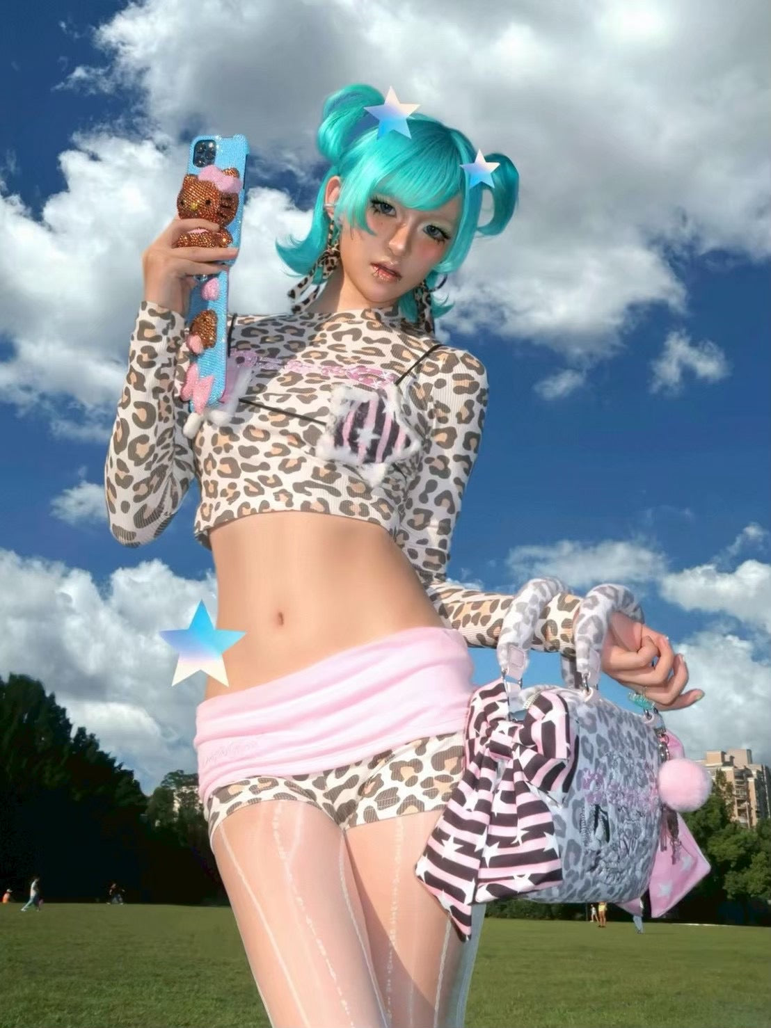 【SelfishGhost】Shibuya style leopard print tops