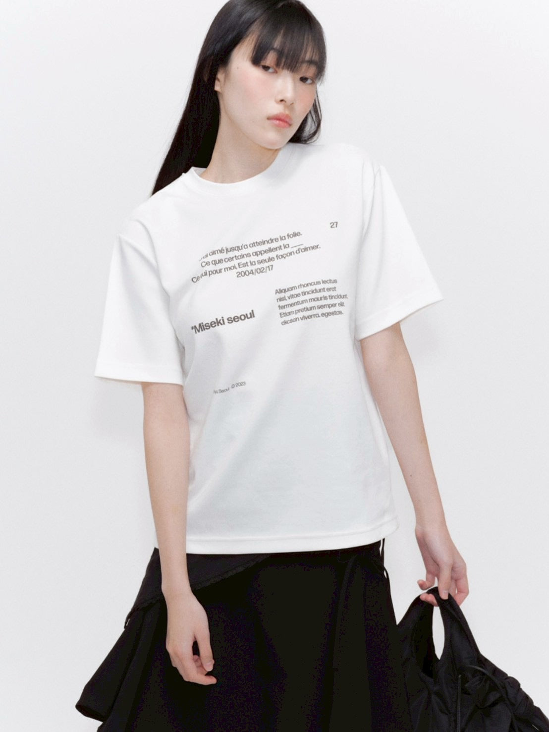 【Miseki seoul】Miseki typography short sleeves