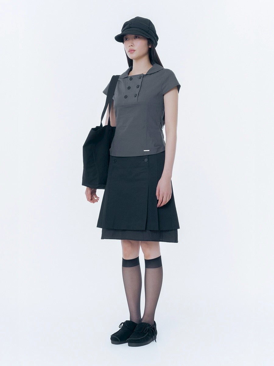 【Miseki seoul】Double button shirts top