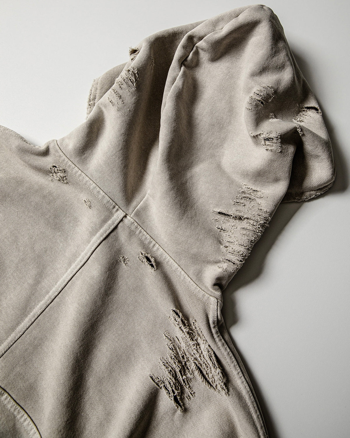【roaringrad】Damage Crop Hoodie Jacket