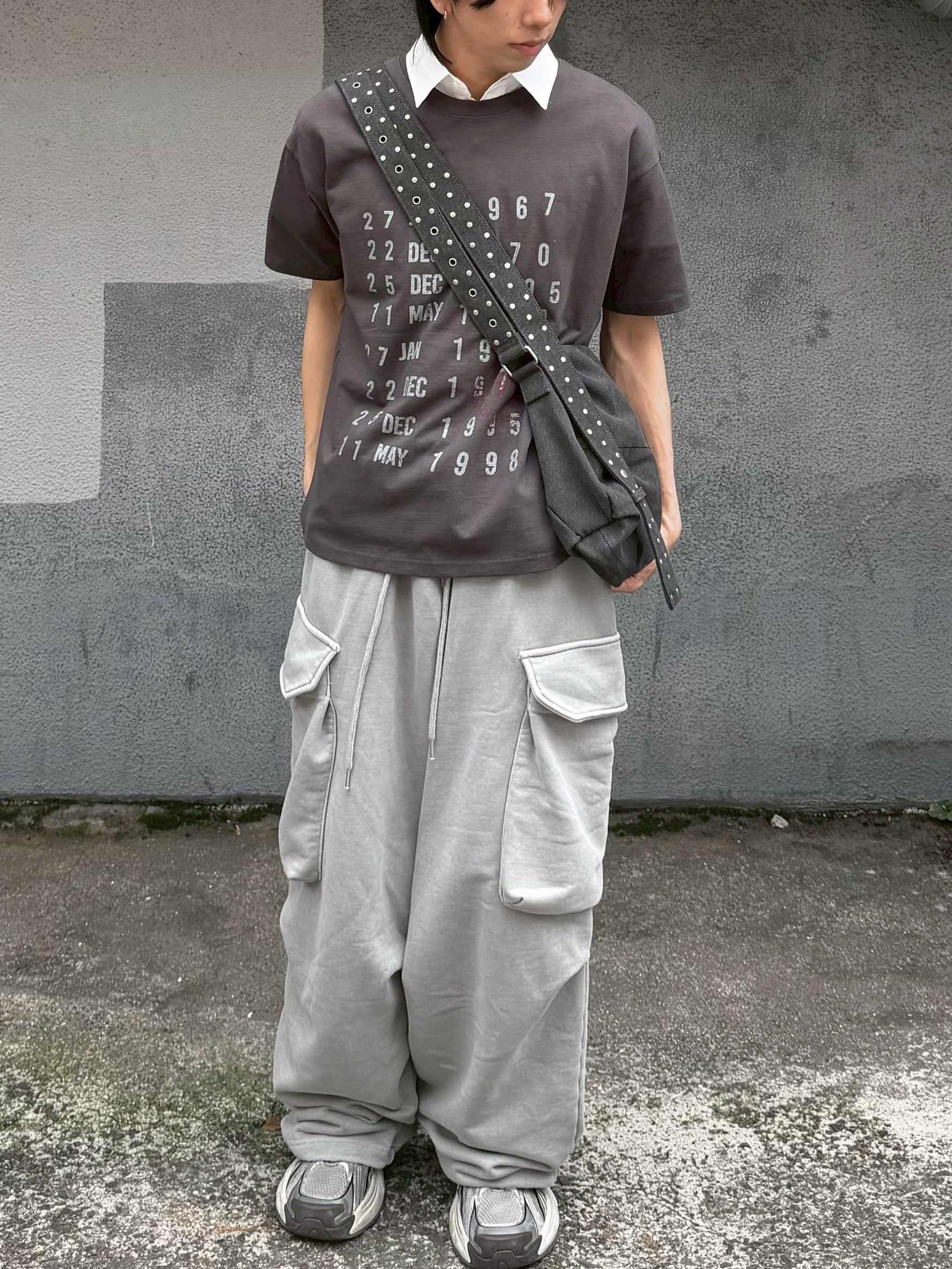 受注制【nmtc+】Washed Semi Crop Lettering Tee (3color)