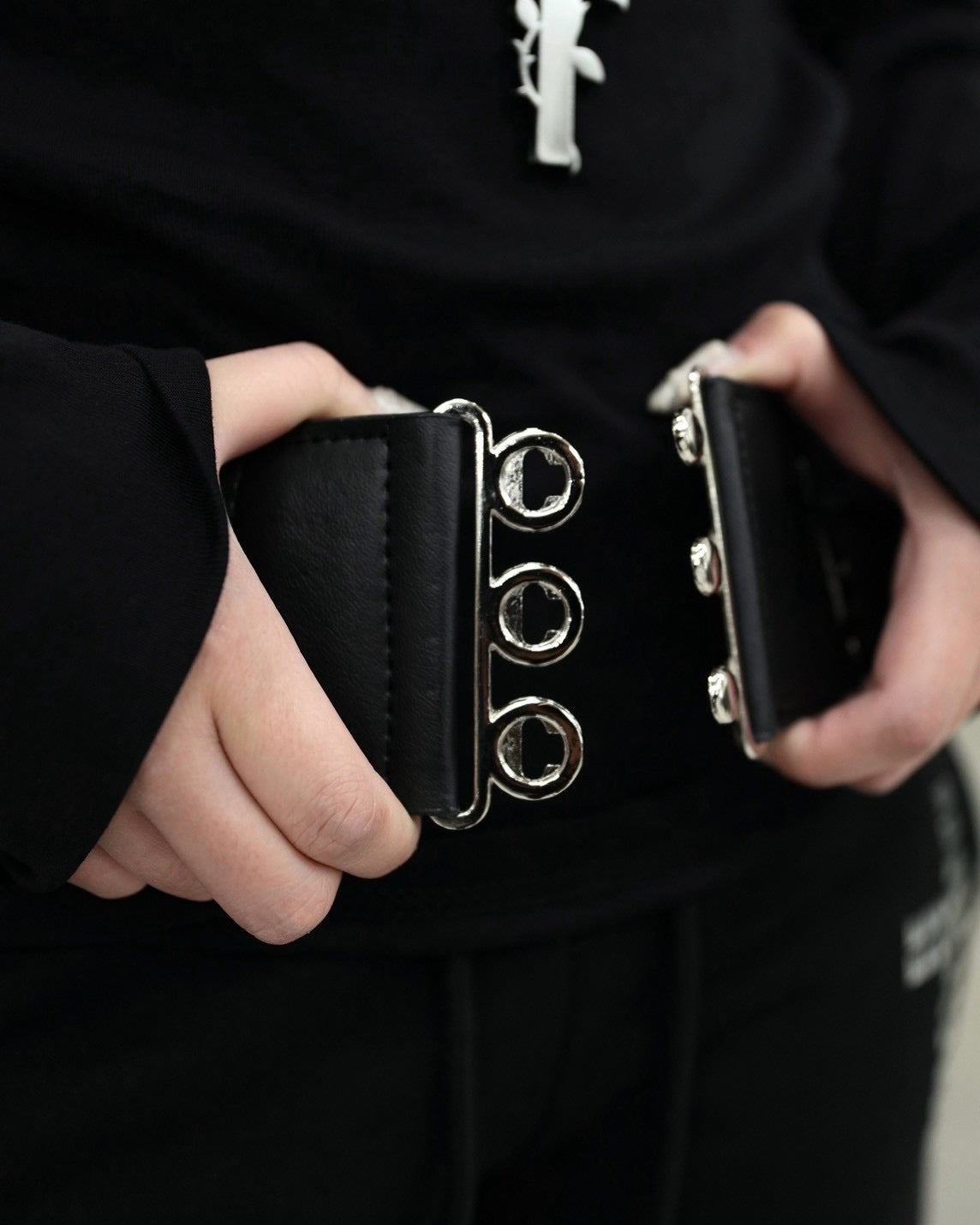 受注制【Never mind the XU】WIDE PYRAMID STUDDED BELT