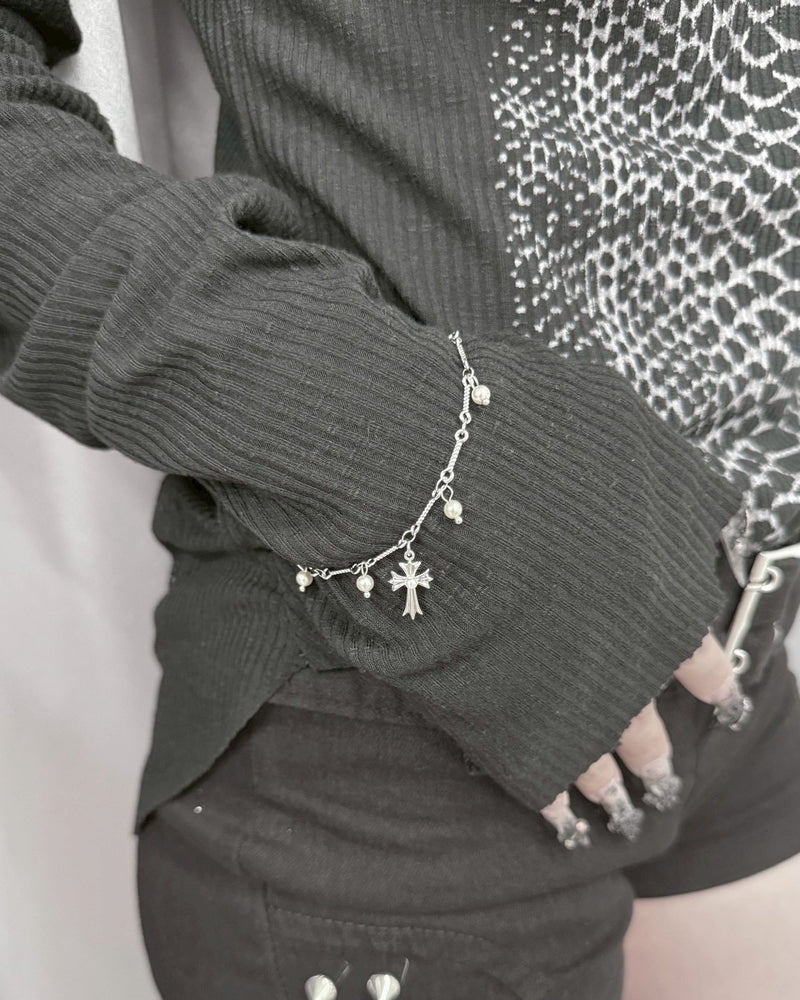 受注制【nmtc+】cross bracelet (2color)