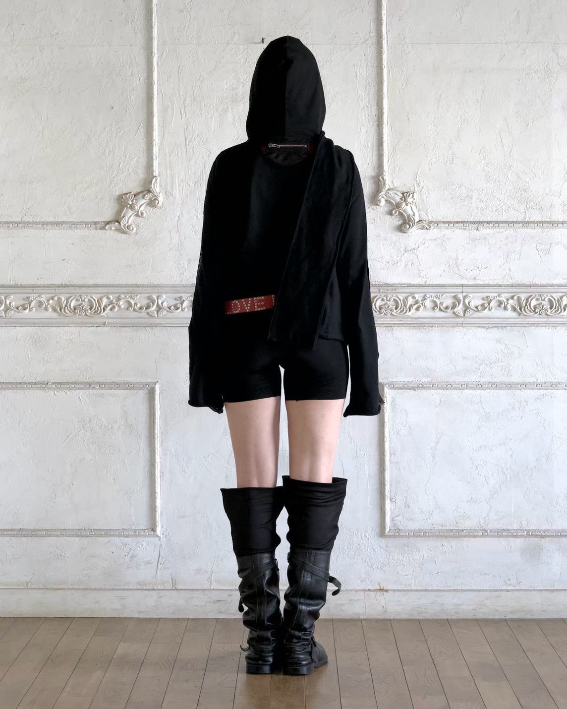 【YIKAI LABORATORY】COCOON ASYMMETRIC ZIPPER HOODIE