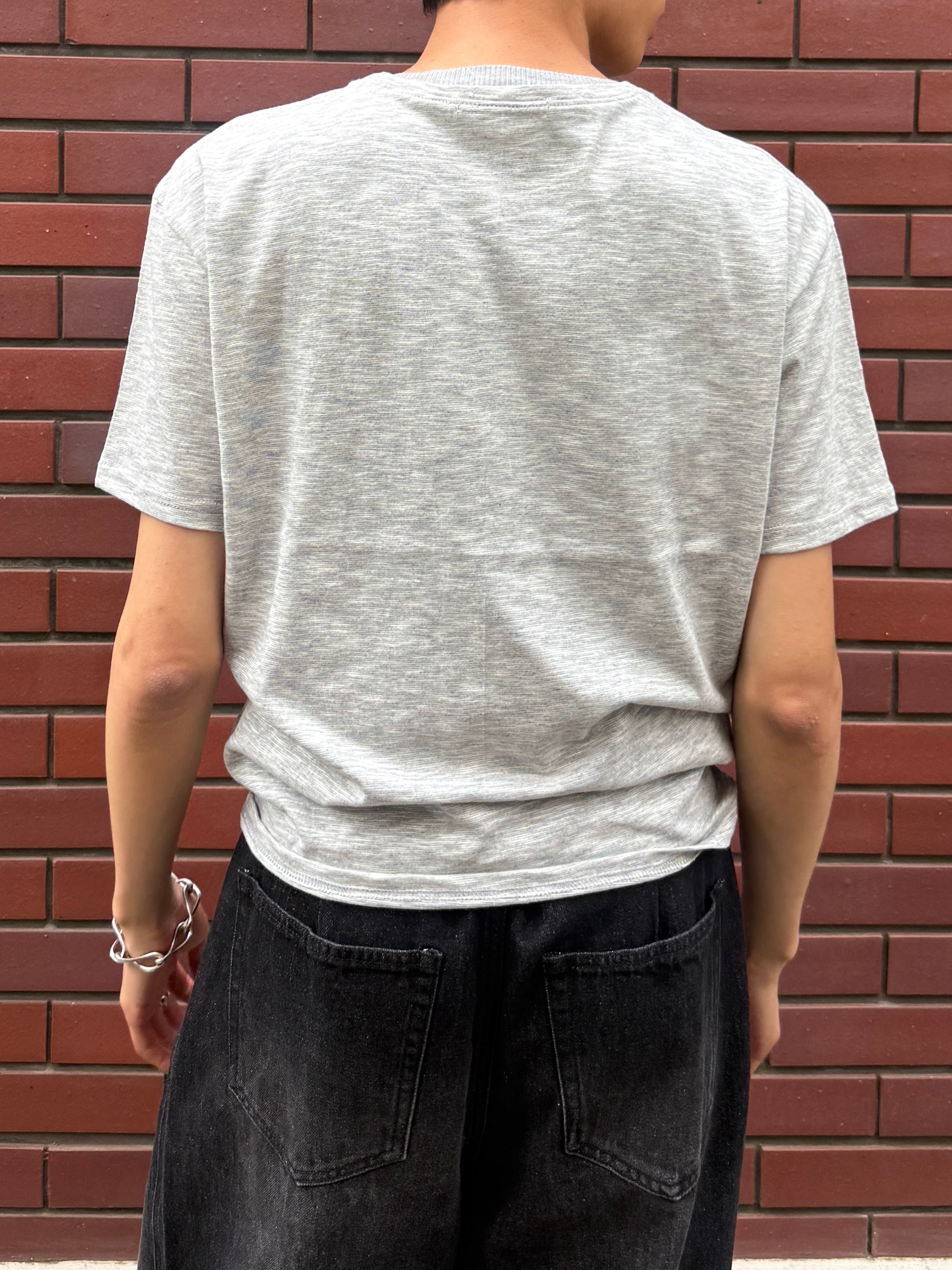 東京店WEB限定受注制【Chikashitsu +】slub v-neck tee (3color)