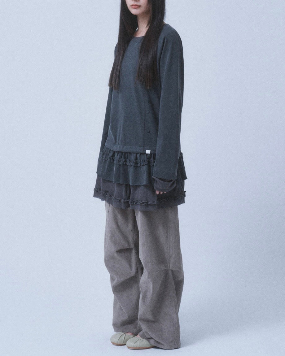 【TUOMIO】FRILL LAYERED LONG SLEEVE