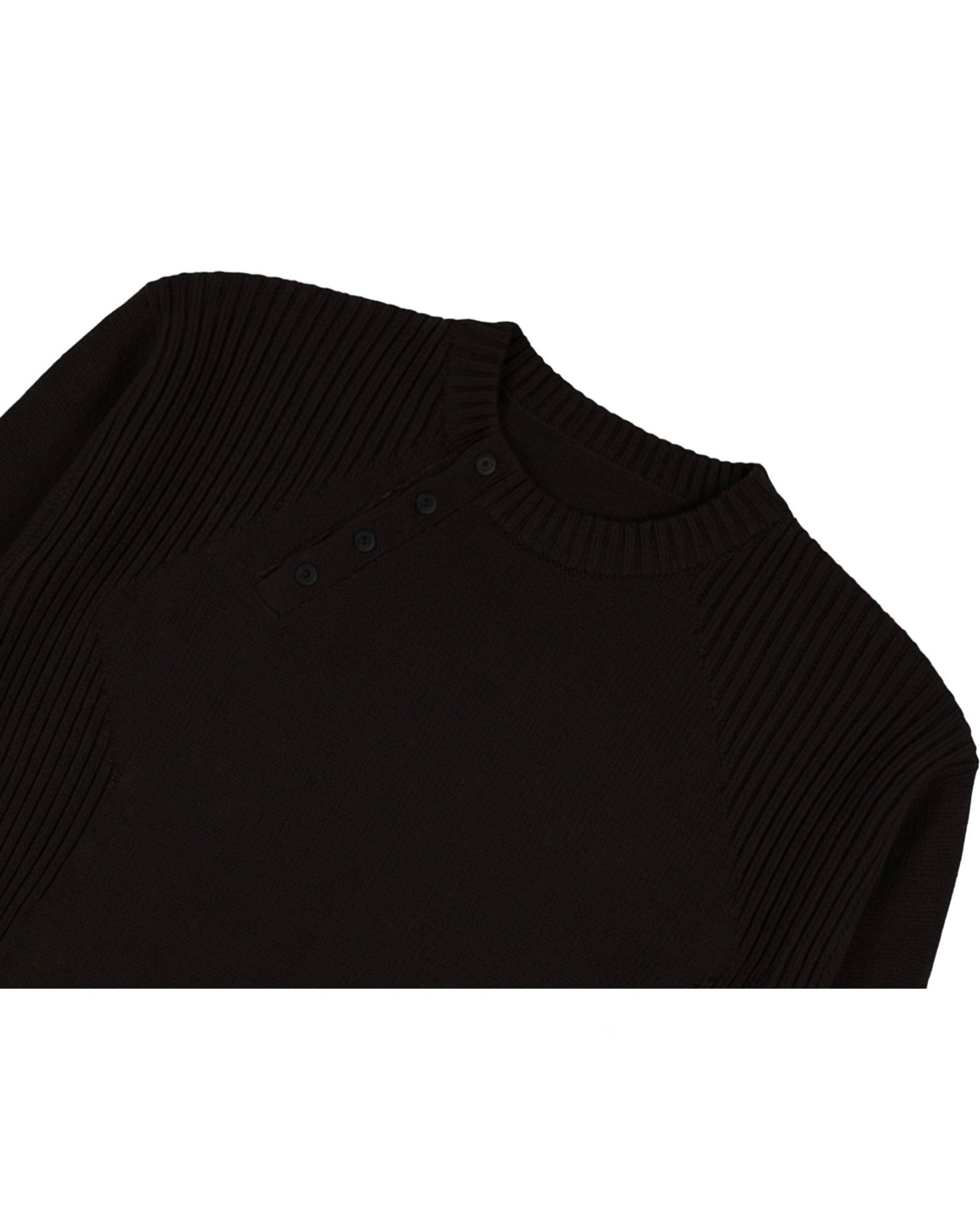 【BLR BLUER】Faded Vintage Henley Knit Sweater