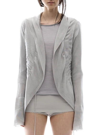 【OJOS】Ruffled Drape Cardigan