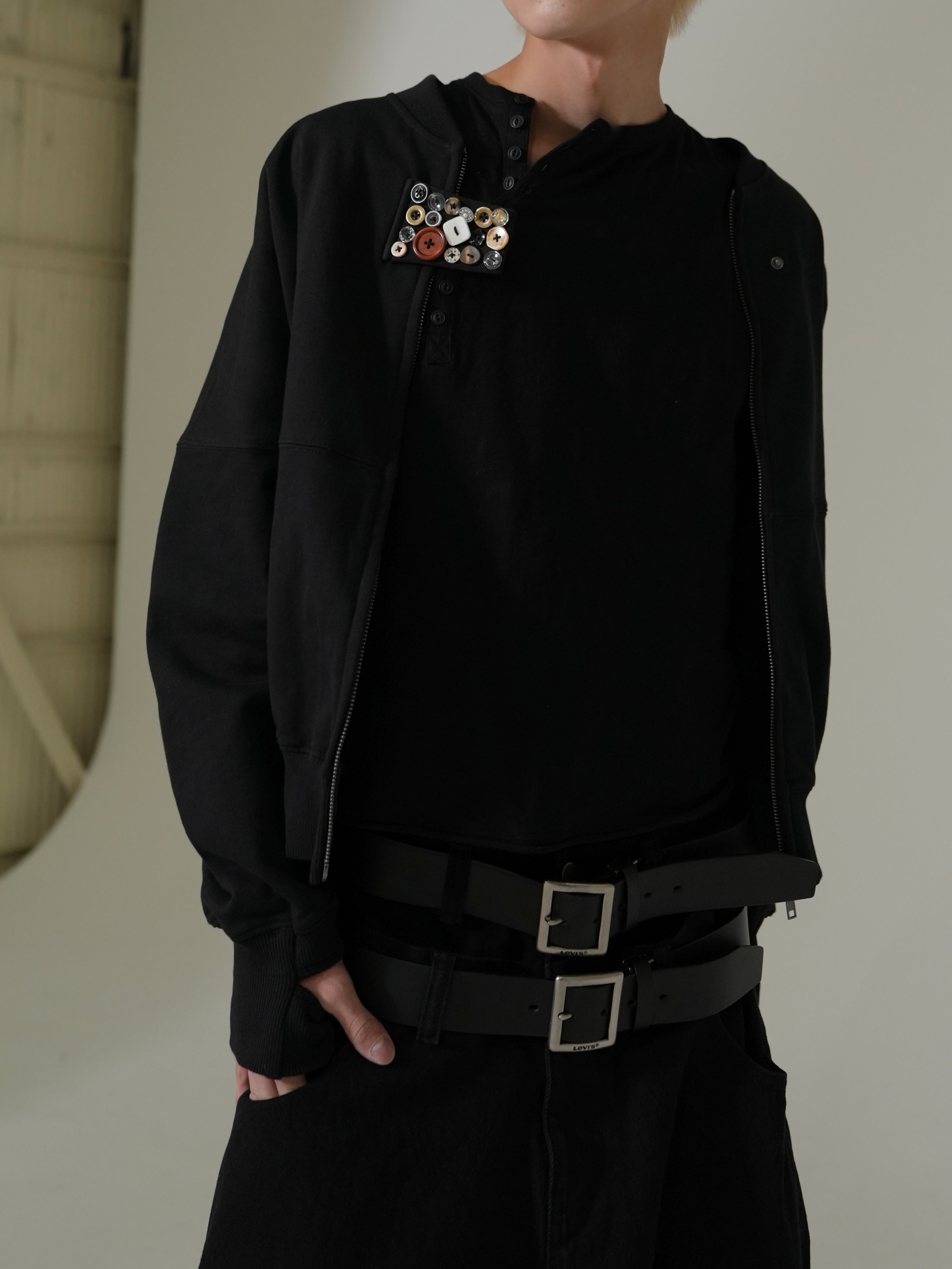 【Lee fi Ne】Multi Button Zip-Up Jacket