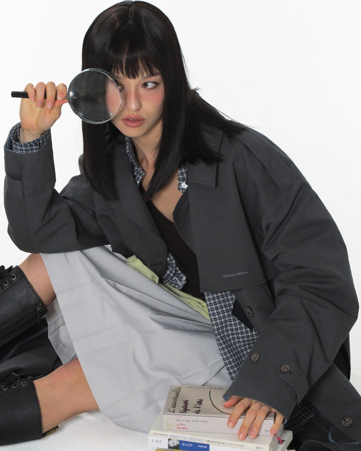 【CRANK】BELTED LONG TRENCH COAT