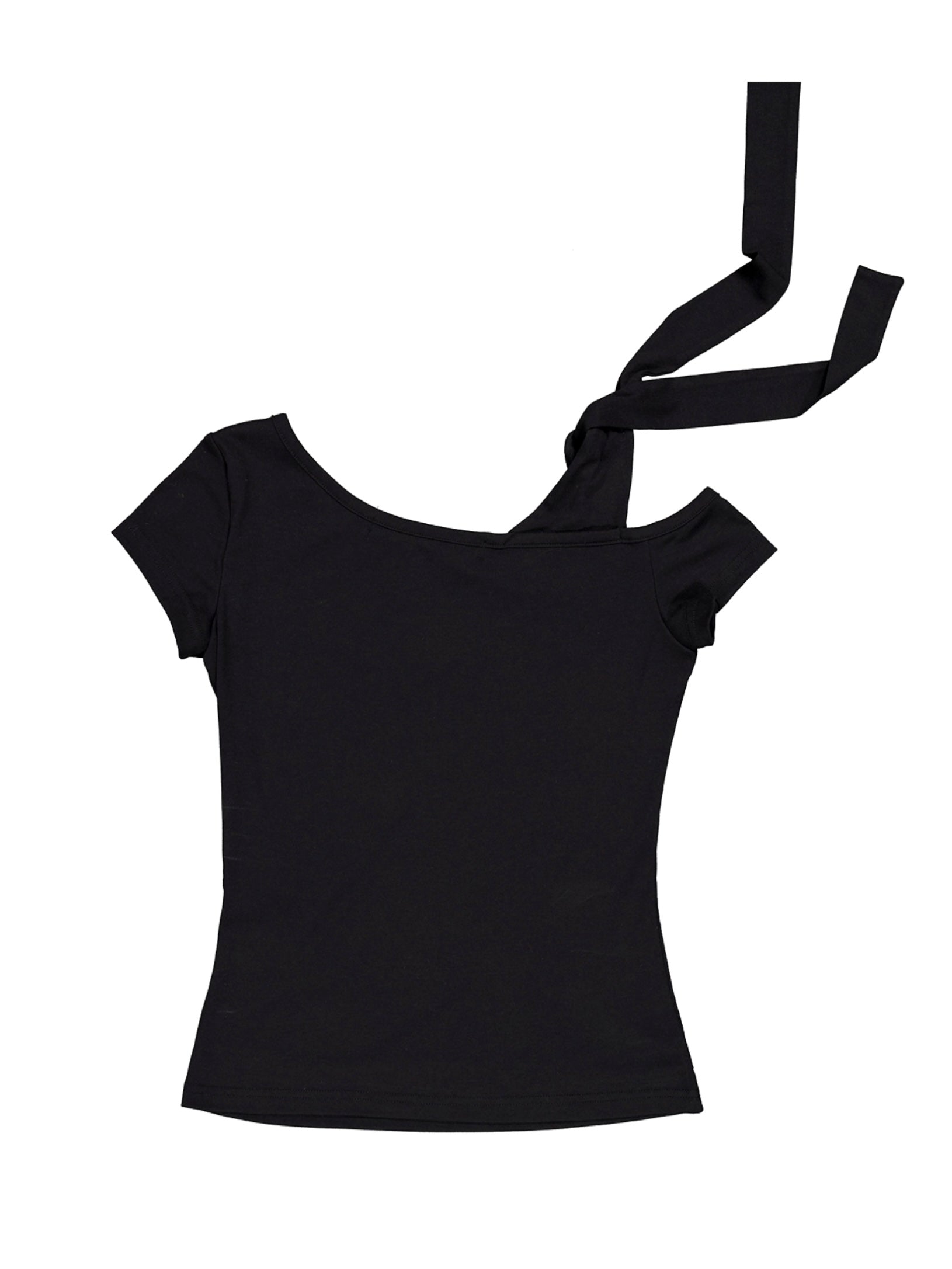 【NOT KNOWING】Tied One Shoulder 76 Top