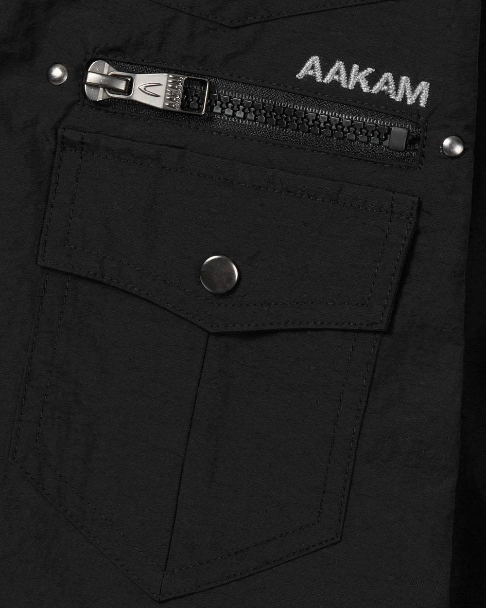 【AAKAM】Roll-Up Nylon Safari Shirts