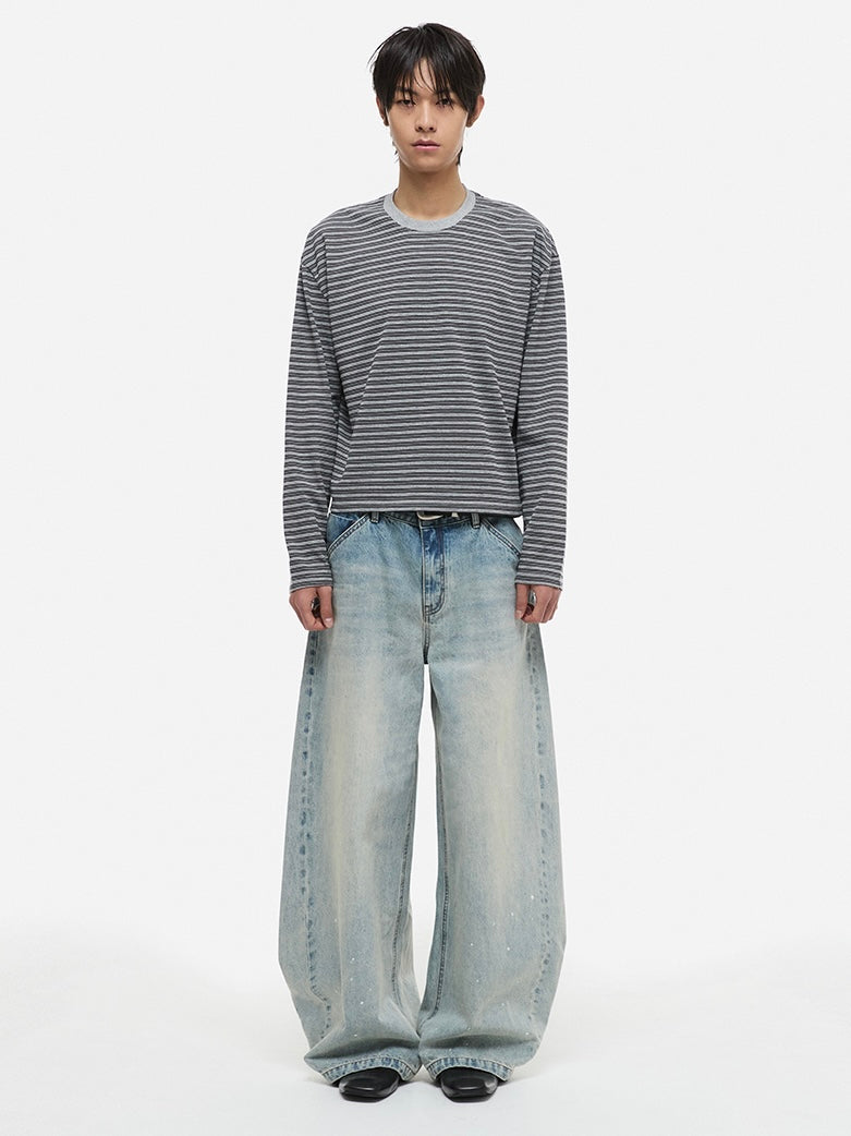 【DNSR】Painting Curved Denim Pants