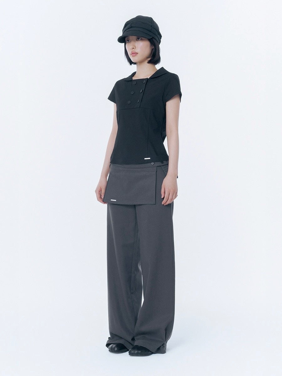 【Miseki seoul】Double button shirts top