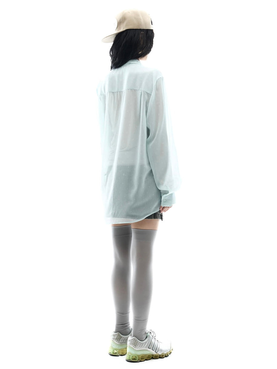 【OJOS】Graphic Sheer Shirts