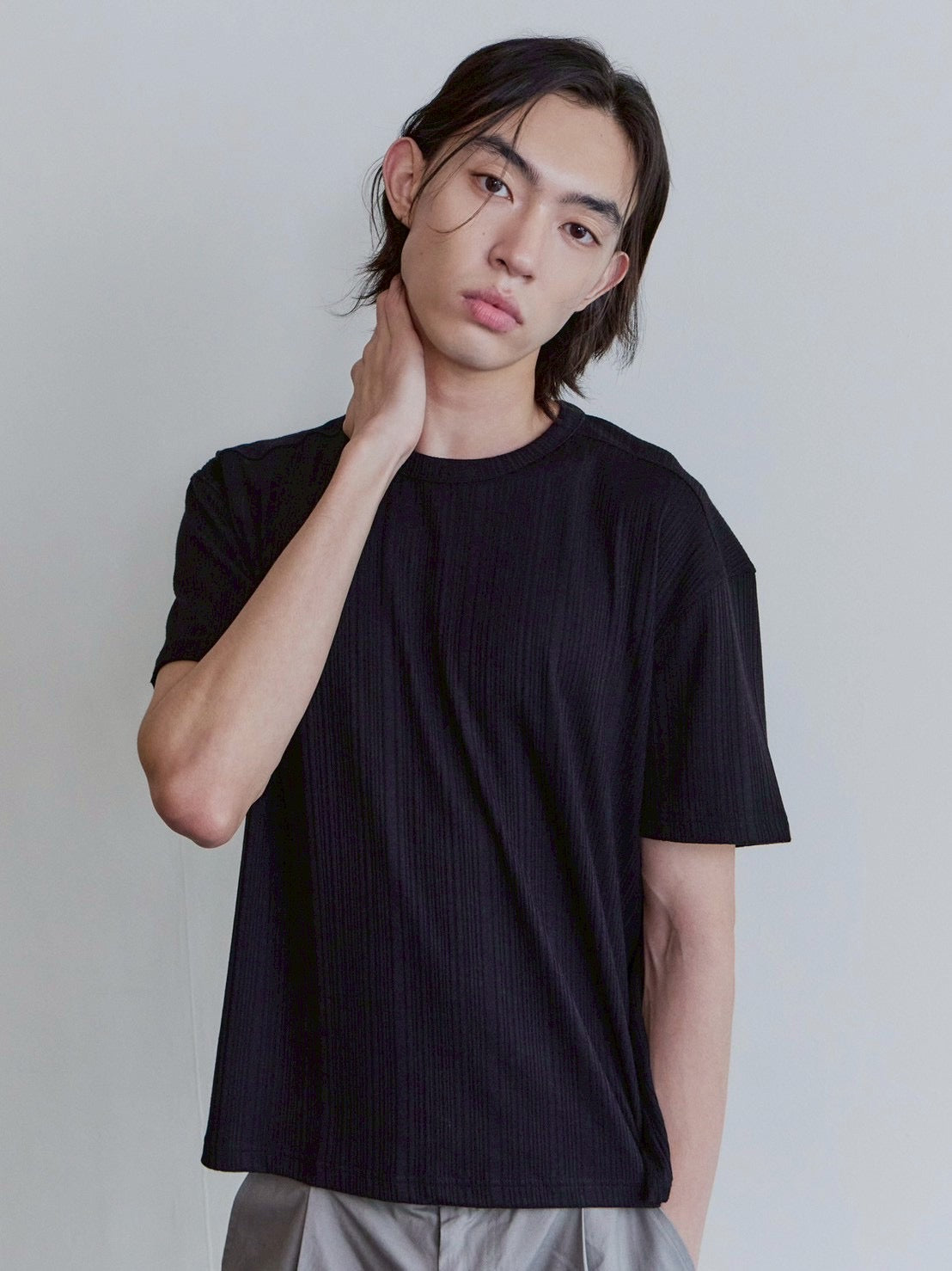 【Waviness】Rib Textured T-shirts