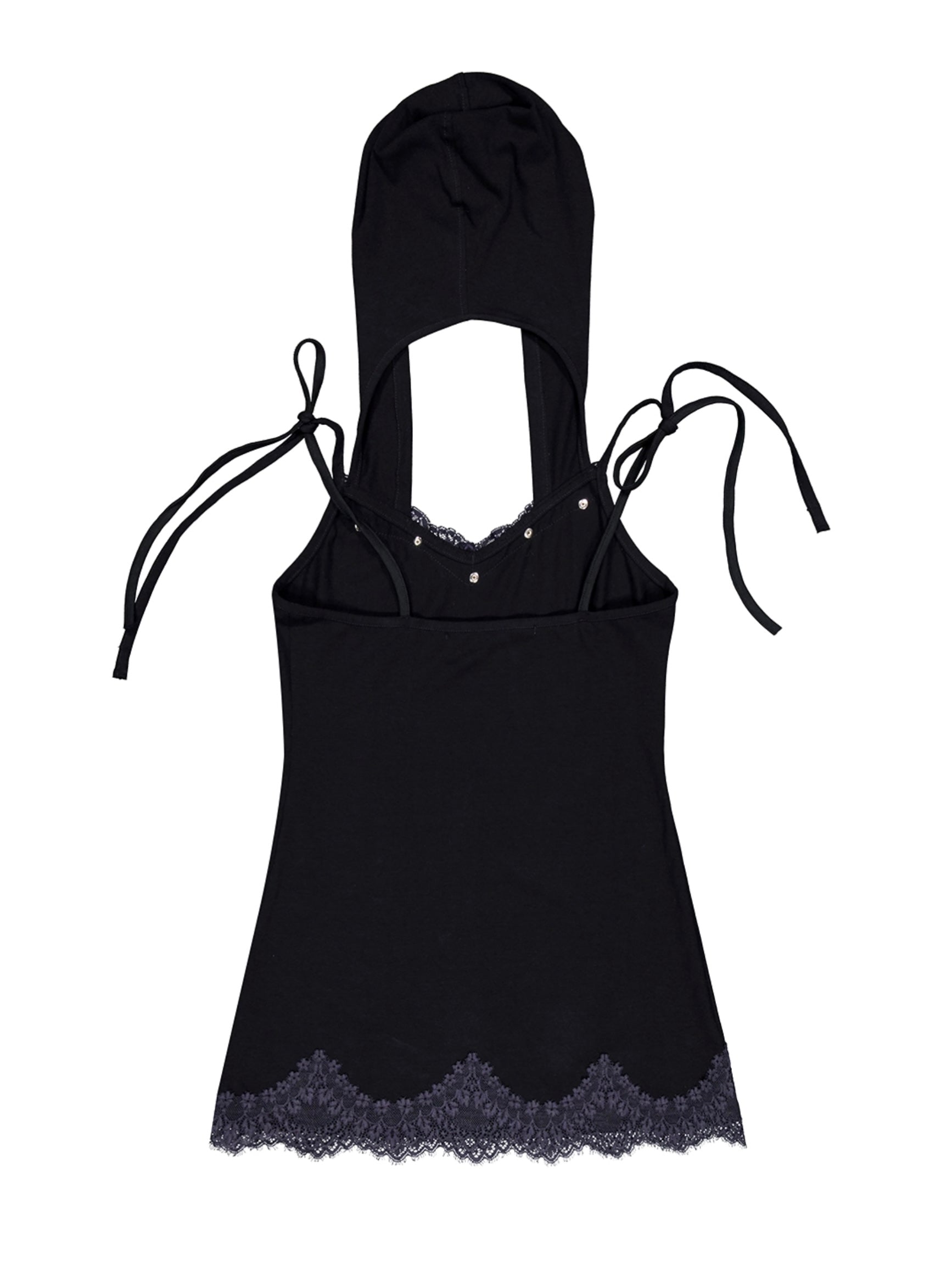 6/6 20:00発売【NOT KNOWING】Lace Hoodie Dress