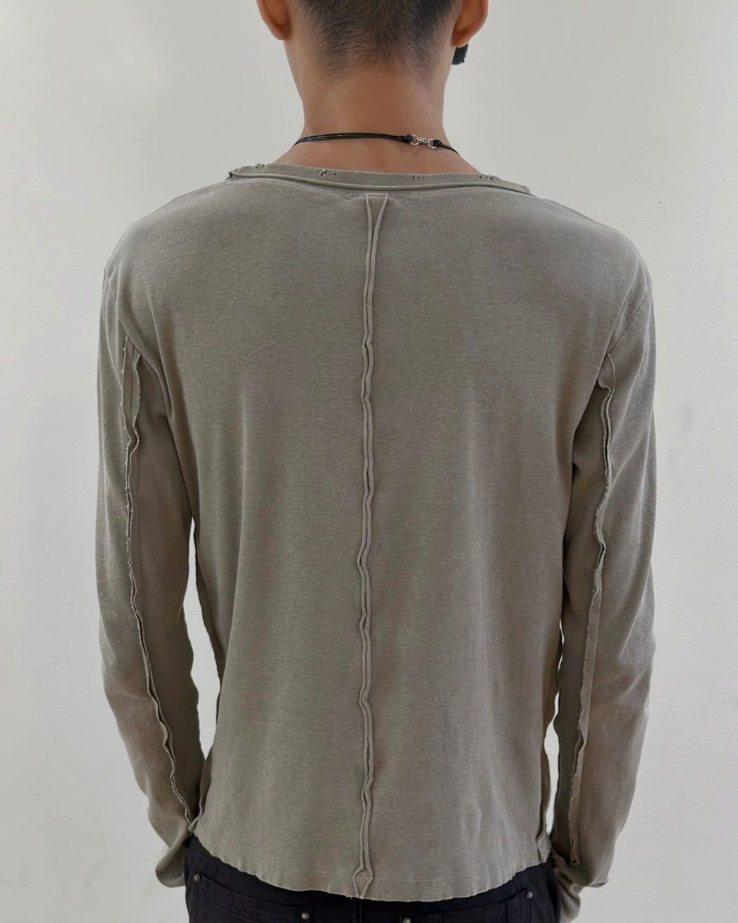 【LECYTO】Pigment Shade Pieces Long Sleeve