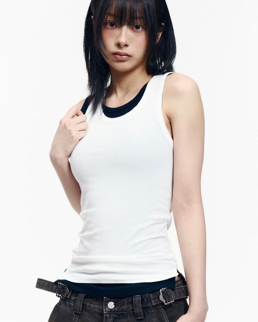 【AAKAM】2-Piece Layered Sleeveless