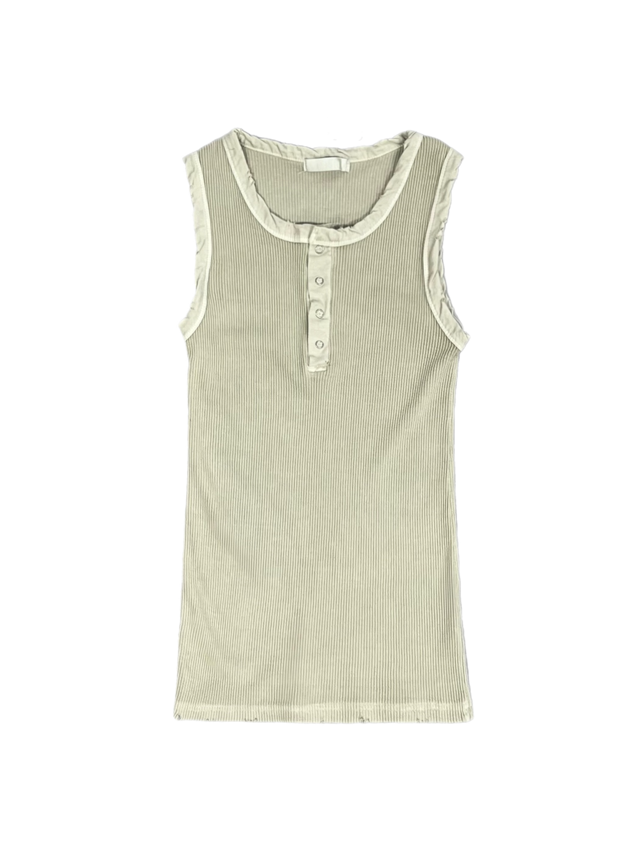受注制【Chikashitsu +】pigment henley neck sleeveless (3color)