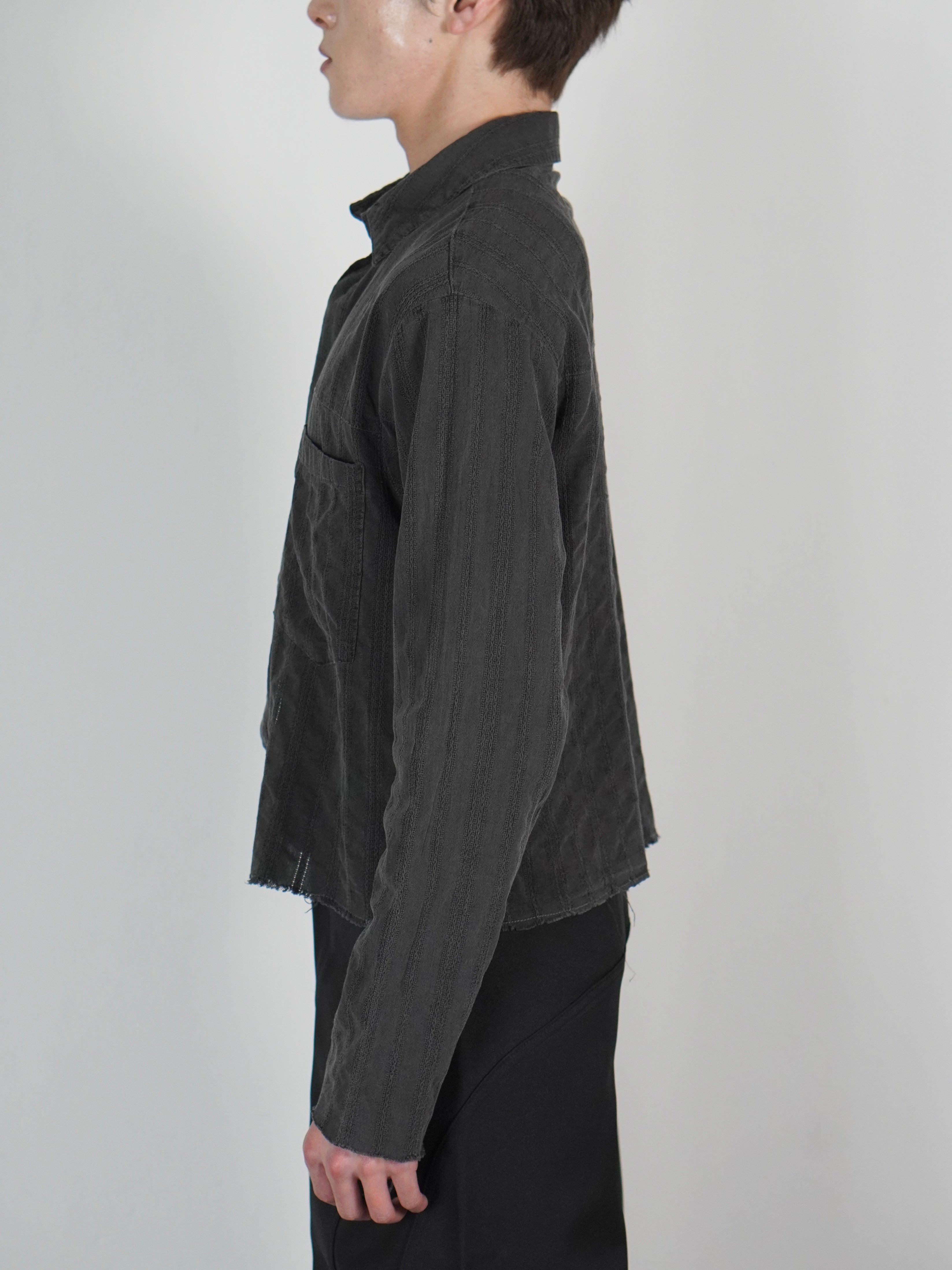 受注制【Chikashitsu +】pigment cut off shirt (2color)