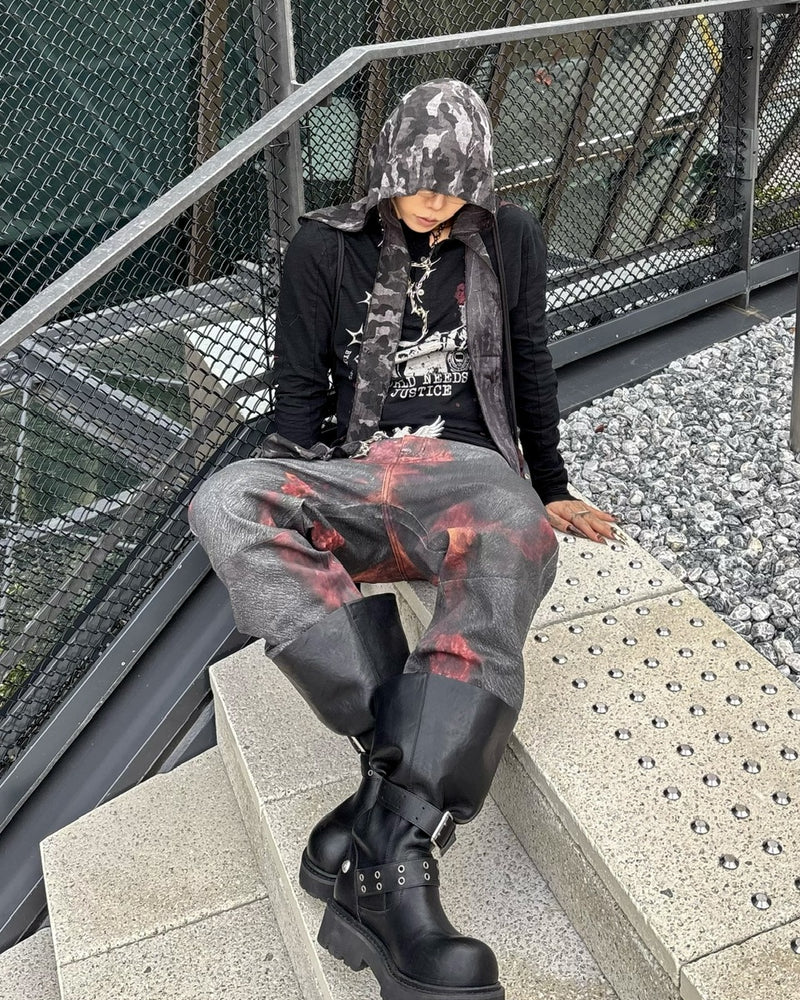 国際配送【Never mind the XU】damage camouflage balaclava