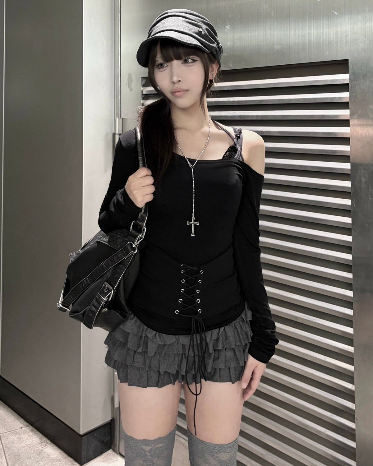 受注制【nmtc+】Corset Lace-Up Long Sleeve (3color)