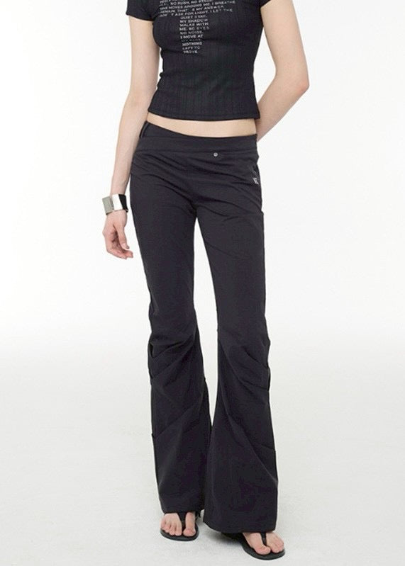【ROCK CAKE】Asymmetry Waist Flare Pants