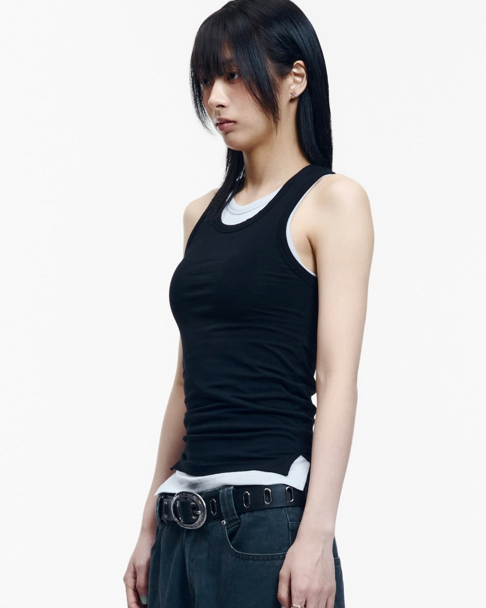 【AAKAM】2-Piece Layered Sleeveless