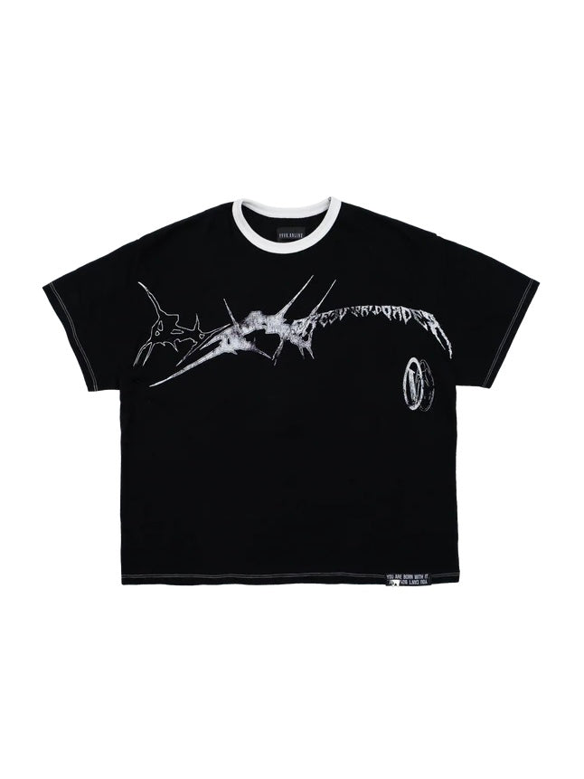 【F.V.V.O】Parody Graphic Ringer Tee