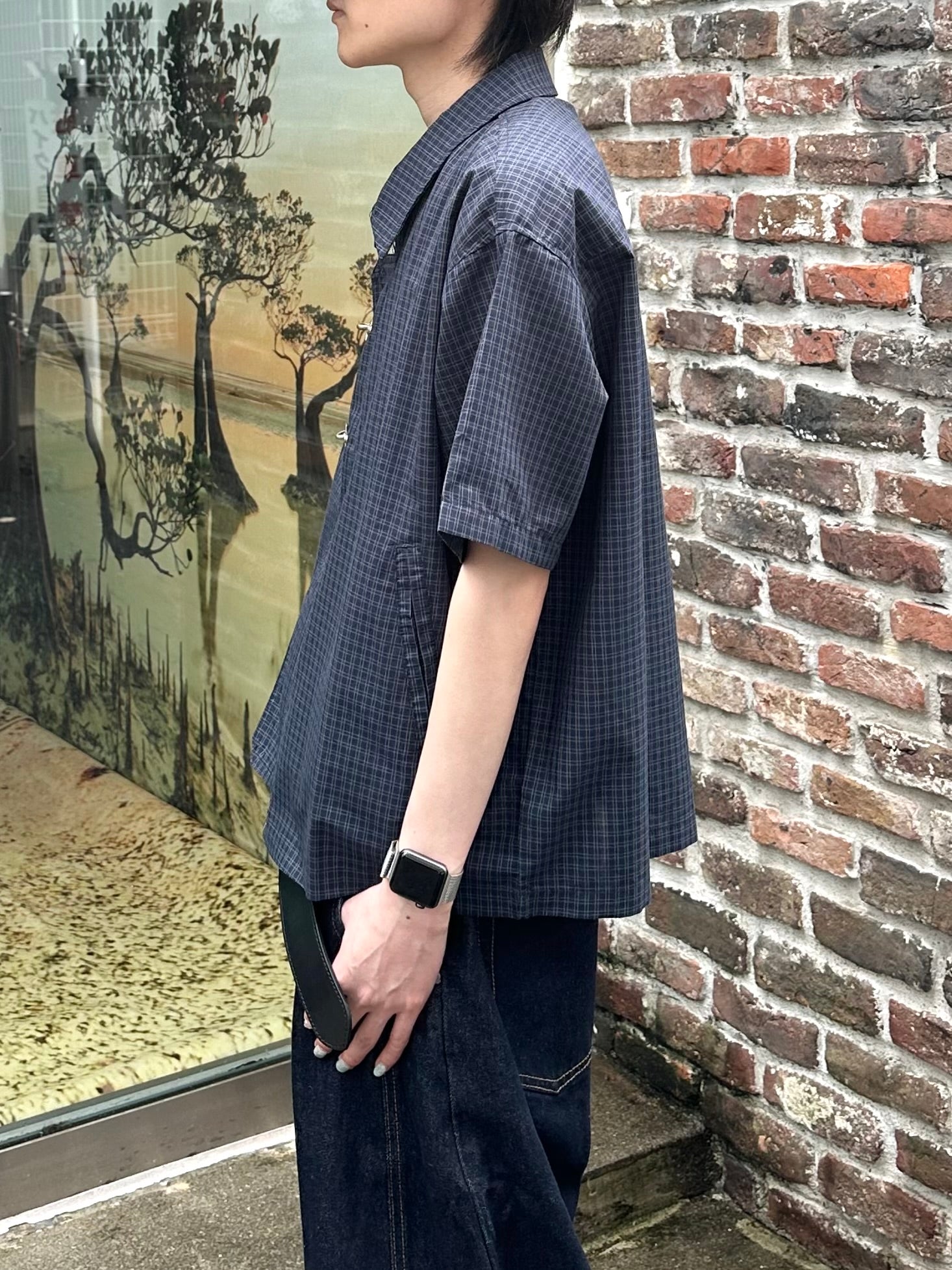 大阪店WEB限定受注制【Chikashitsu +】double buckle shirt jacket (2color)