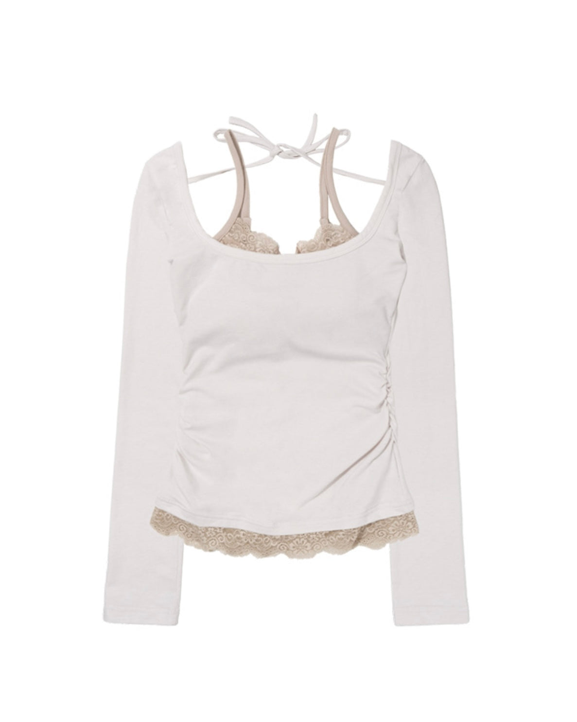 【FANCY CLUB】LACE LAYERED LONG SLEEVE