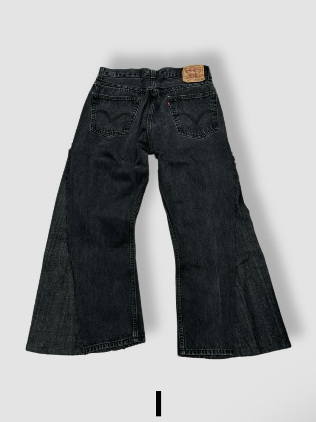 【Re +】newold docking flare denim pants (black)