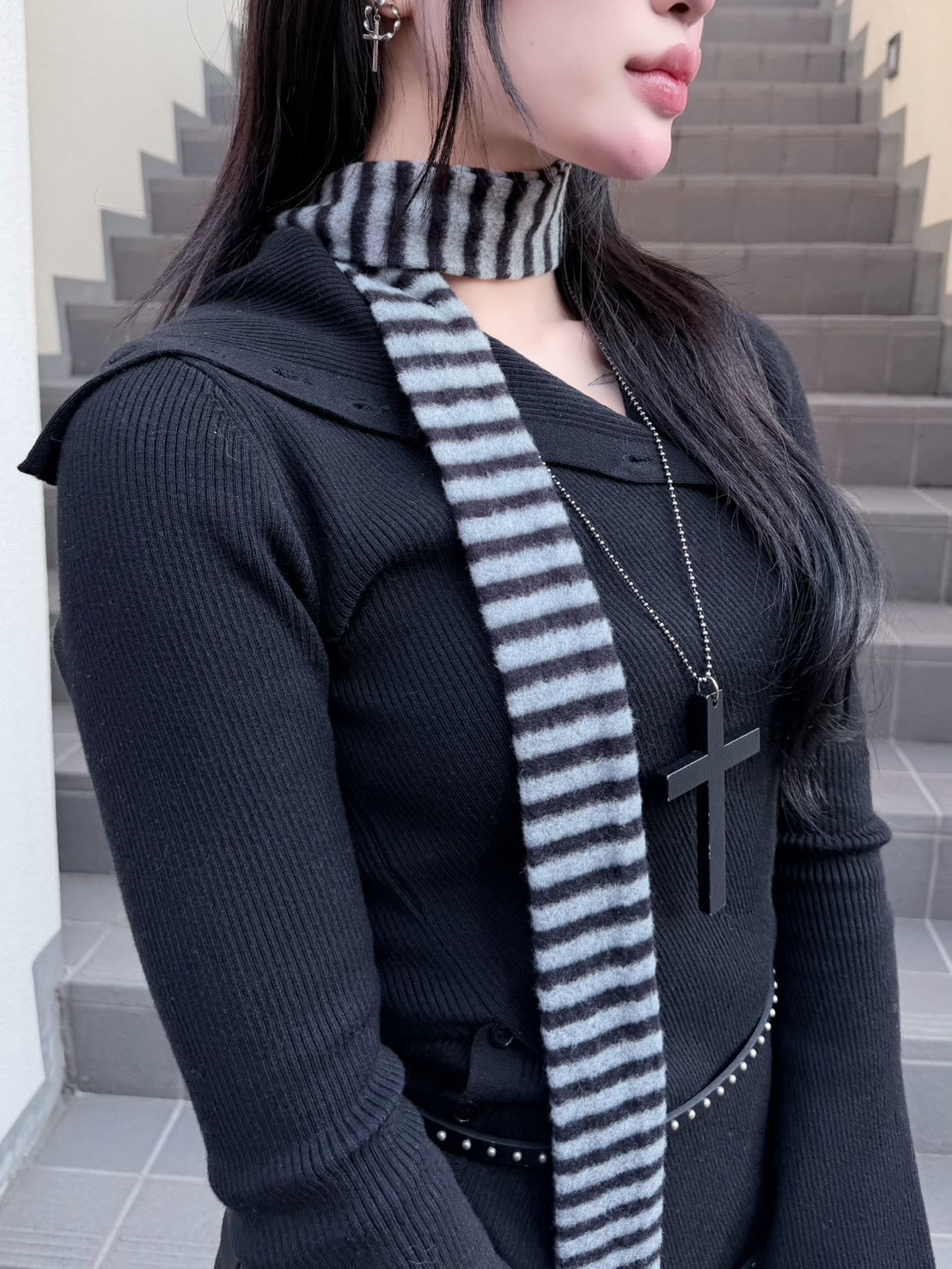 3/1 20:00発売 受注制【nmtc +】border tie / 【エヌエムティーシープラス】ボーダータイ (3color)