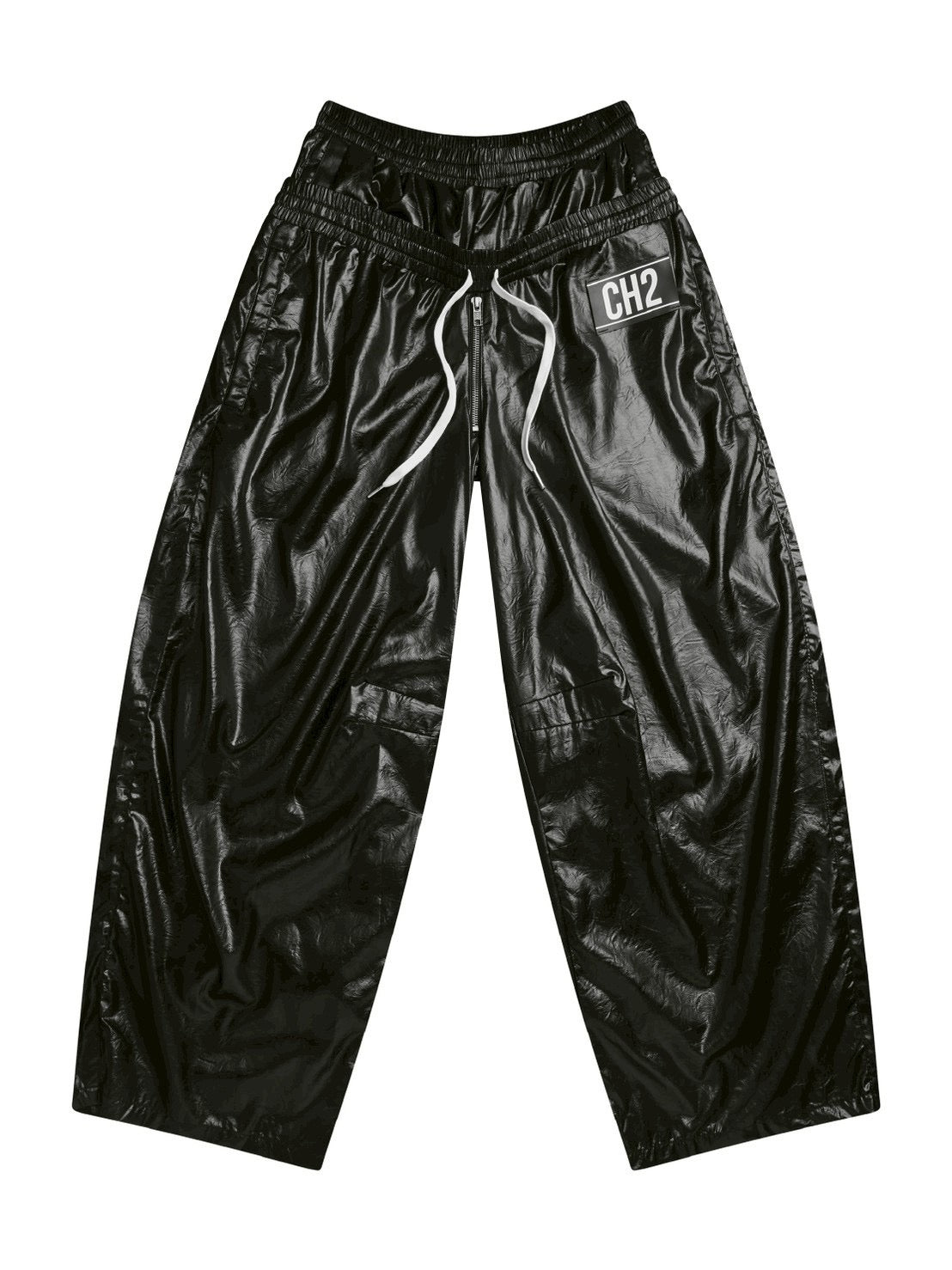 【CH2】 DOUBLE WAIST TRACK NYLON PANTS