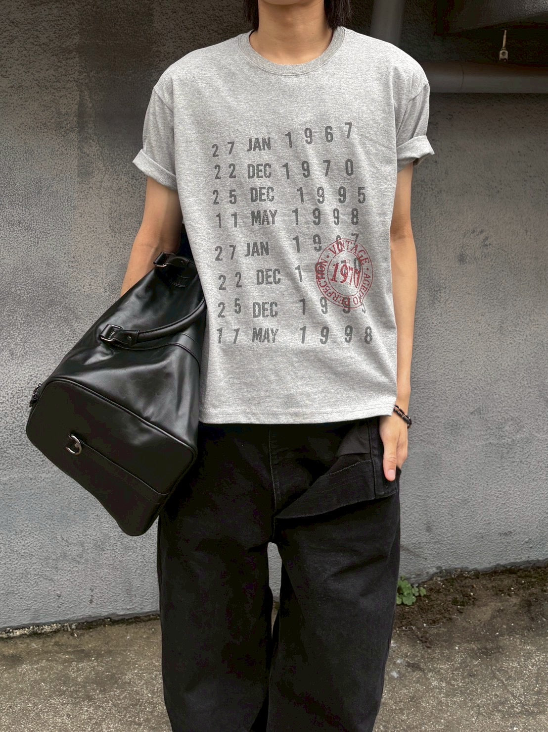 受注制【nmtc+】Washed Semi Crop Lettering Tee (3color)